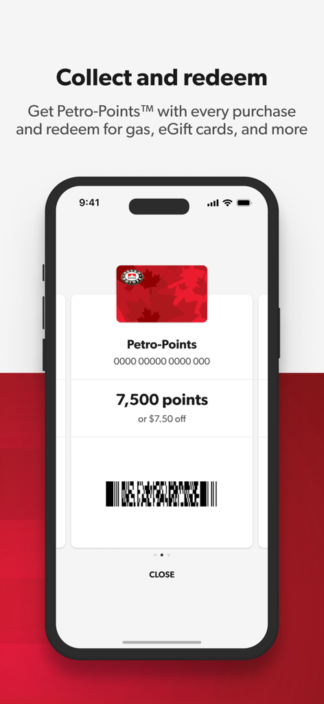Petro-Points digital loyalty card and balance in the Petro-Canada mobile app