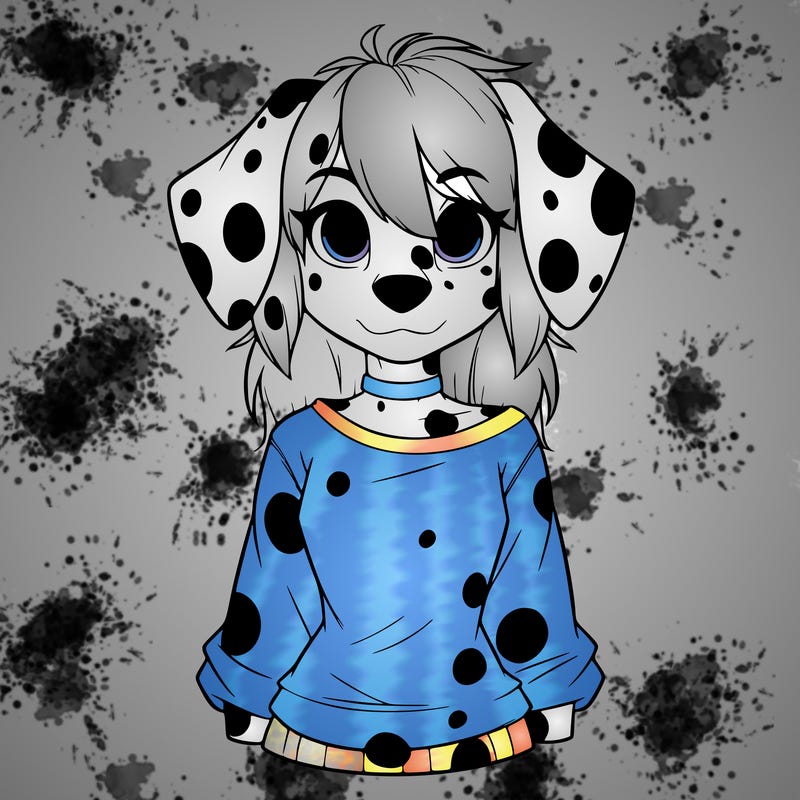 anthropomorphic dalmatian girl