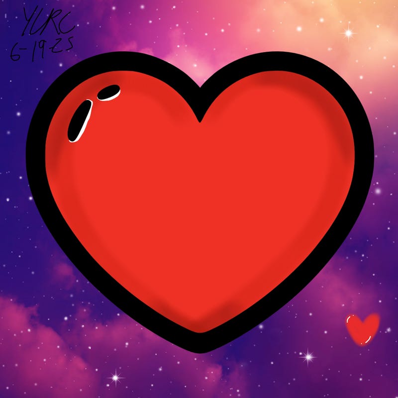 a blank heart