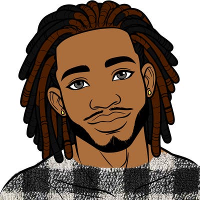 beautiful african american man with dreads