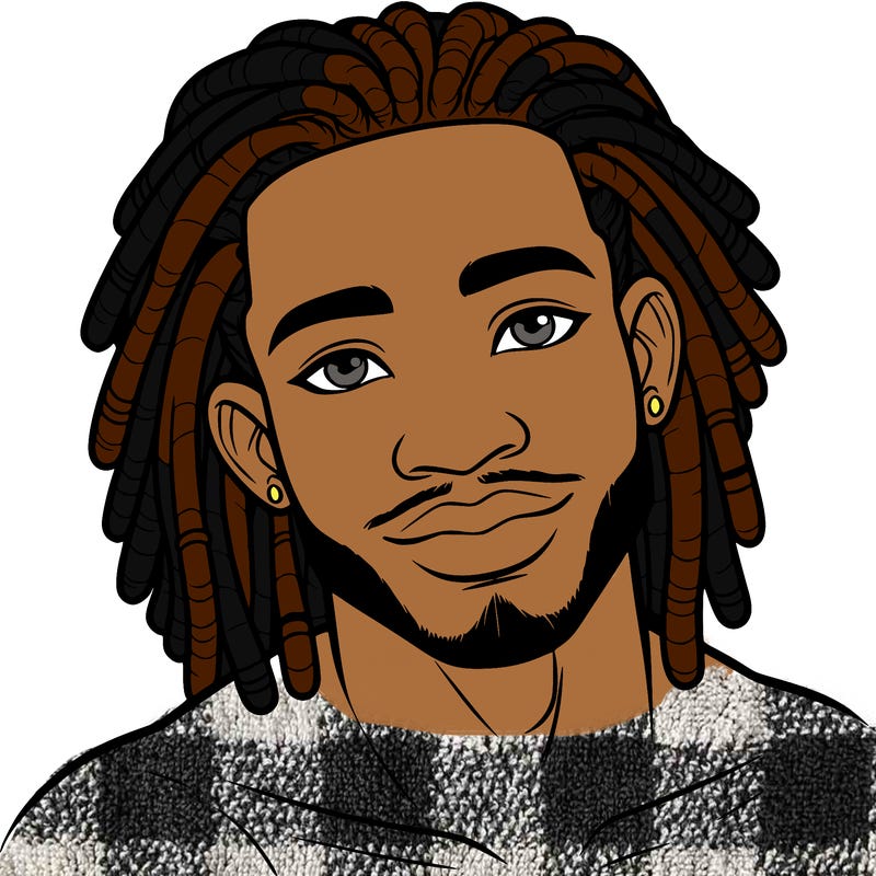 beautiful african american man with dreads