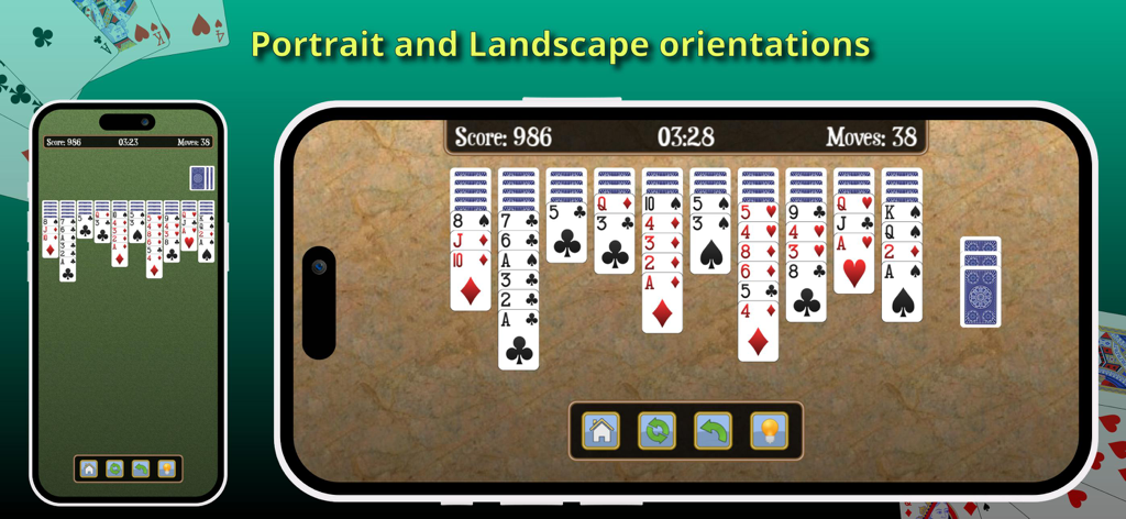 Black Widow - Spider Solitaire - Black Widow Spider Solitaire gameplay in portrait and landscape orientations