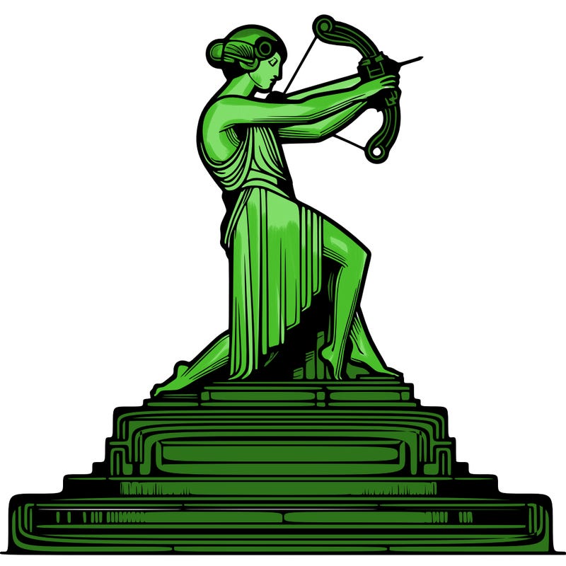 an grand art deco figure sculpture