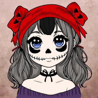 realistic girl halloween