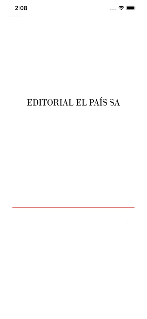 Kiosco UH app splash screen displaying Editorial El Pais SA