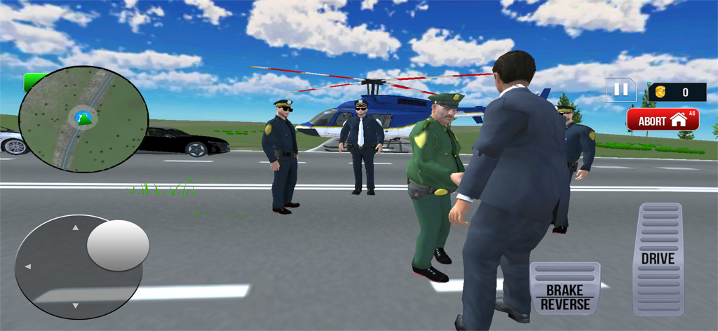 Police Officer Patrol Duty Sim - Police officers and helicopter in a duty simulation game scene