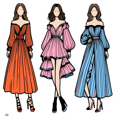 fashion models dresses