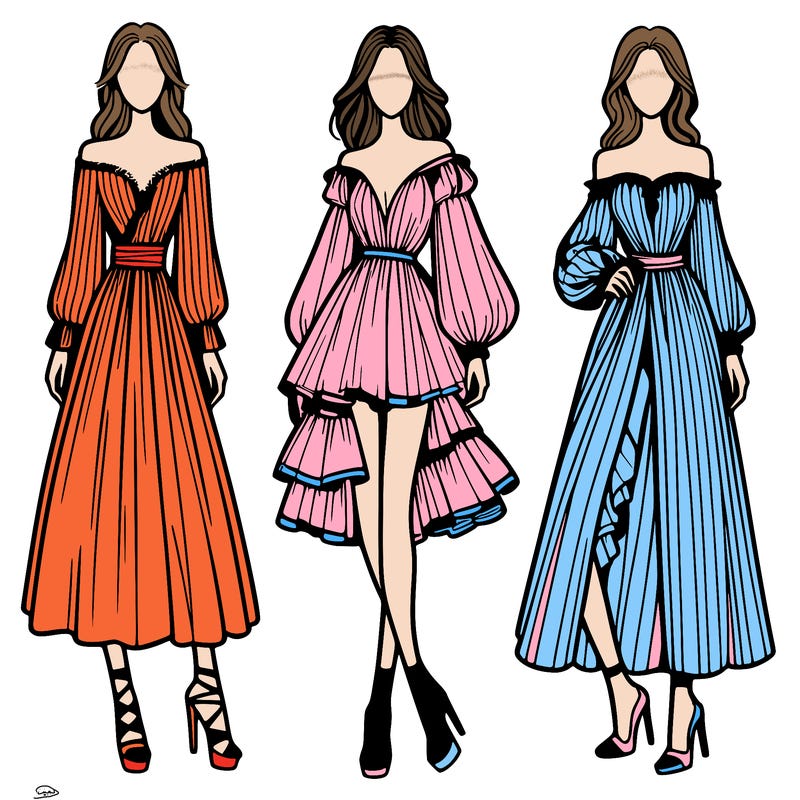 fashion models dresses