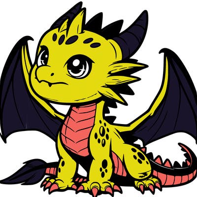 fierce baby night dragon