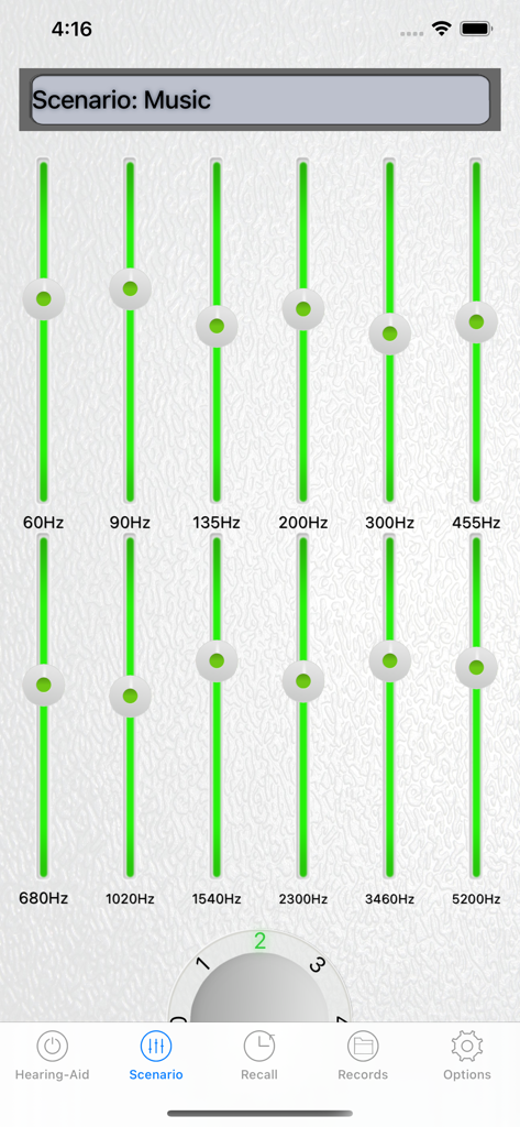 Hearing Aid - Sound Amplifier - 12-band audio equalizer interface for music scenario in the hearing aid sound amplifier app