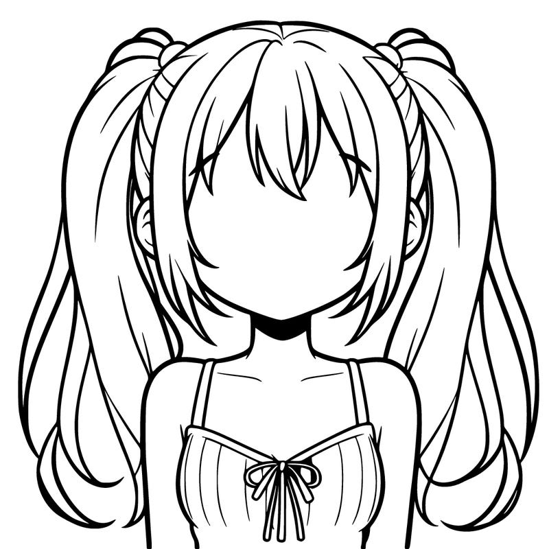 drawing an anime girl without a face