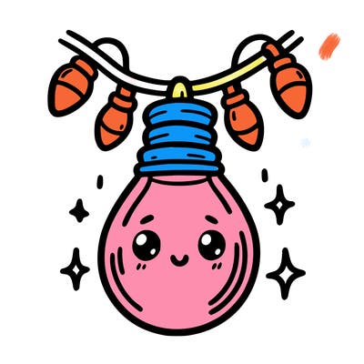 small bulb of a garland