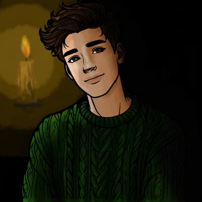 realistic guy with a beautiful jumper