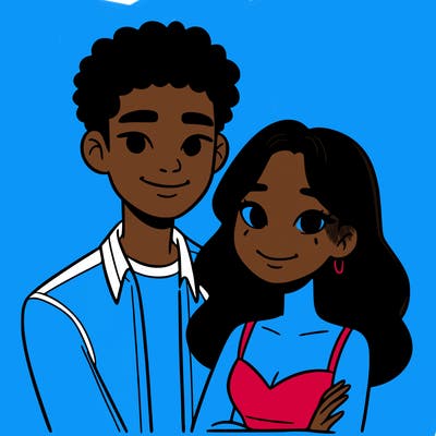 black woman and asian man couple