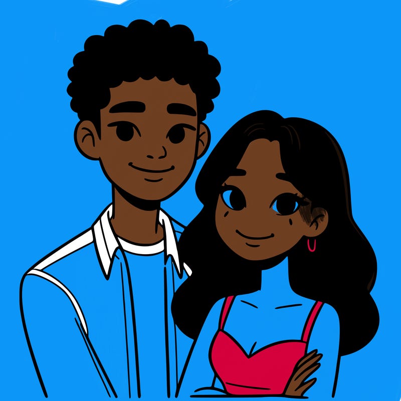 black woman and asian man couple