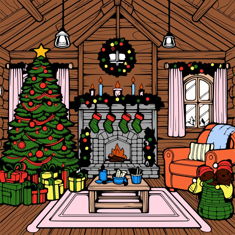 christmas house interior