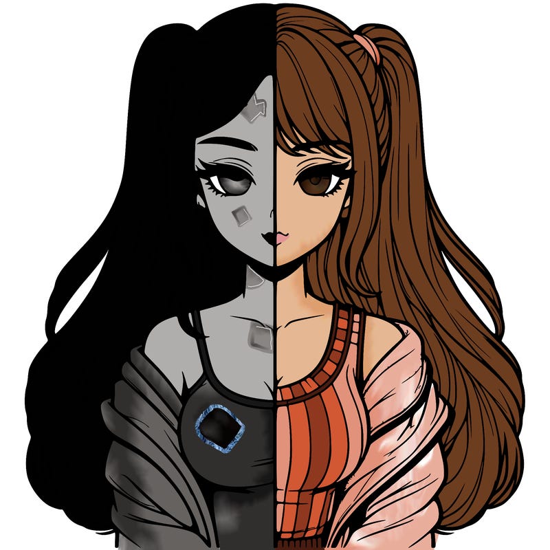 realistic girl split