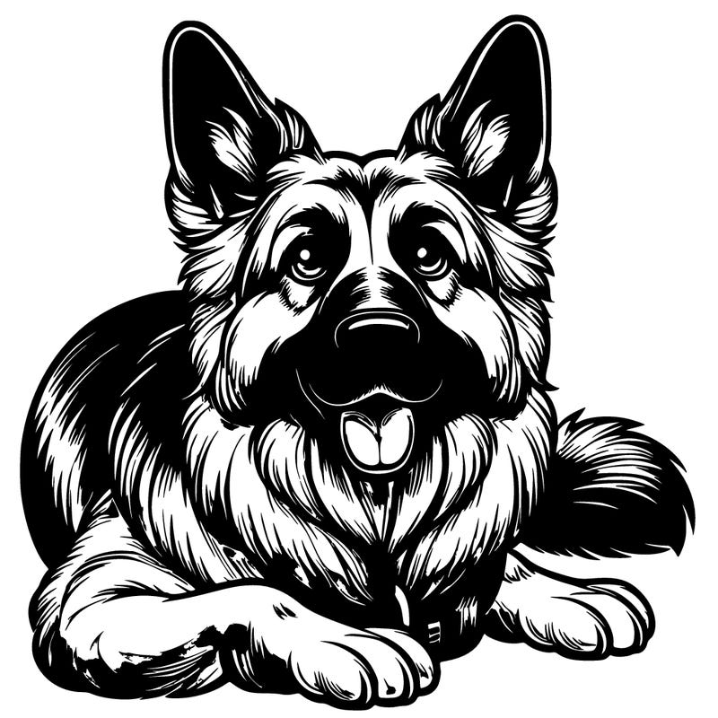 realistic german shephard