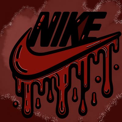 dripping nike logo