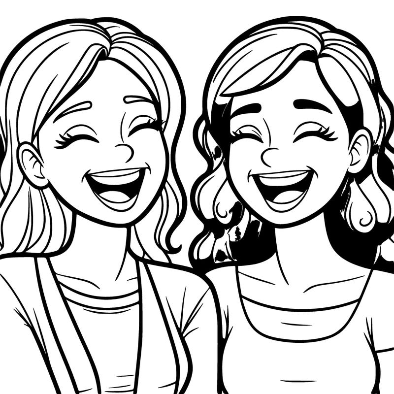 two women laughing