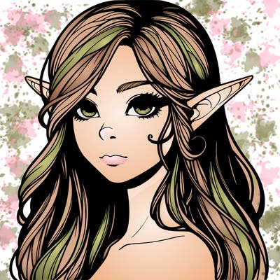 elf girl realistic dark fantasy