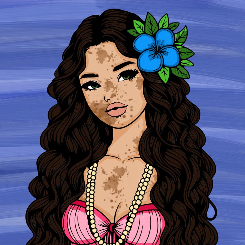 realistic beautiful hawaiian woman,long dress,haku lei, lips
