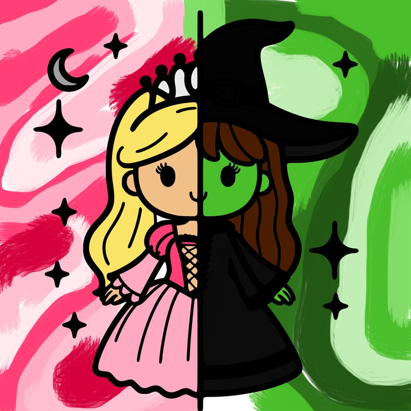 split princess and witch