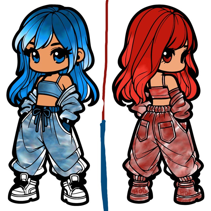 girl in crop top and baggy pants