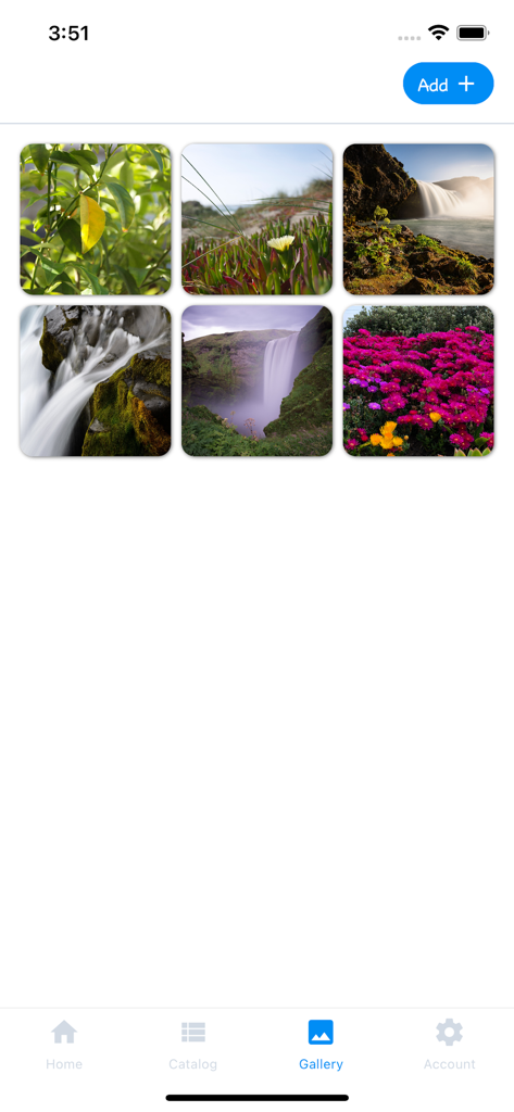 Tracing projector & Lightbox - Tracing projector app gallery screen displaying nature photos for users to select and trace