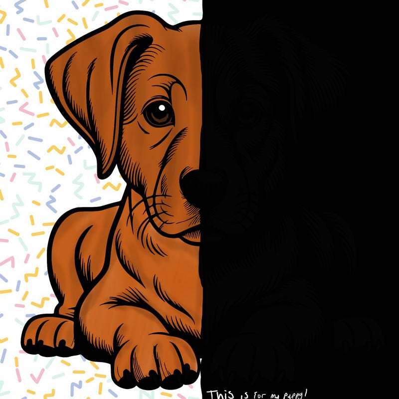 realistic dog split picture