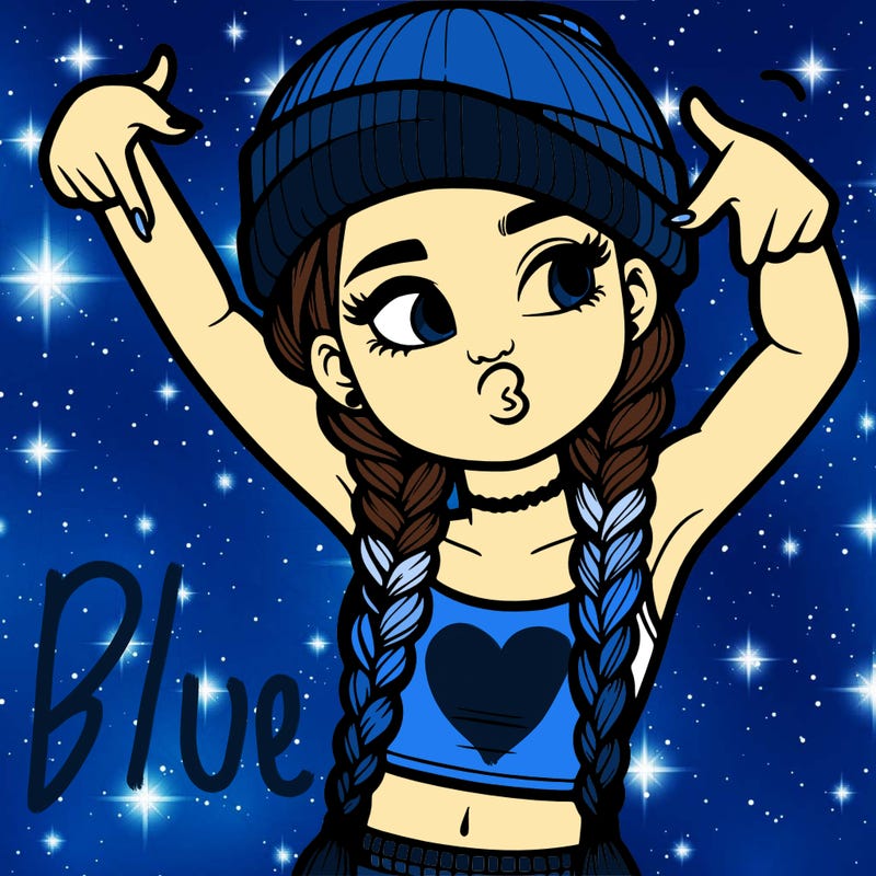 realistic teenage girl with braids and a beanie and crop top doing 🫶🏼