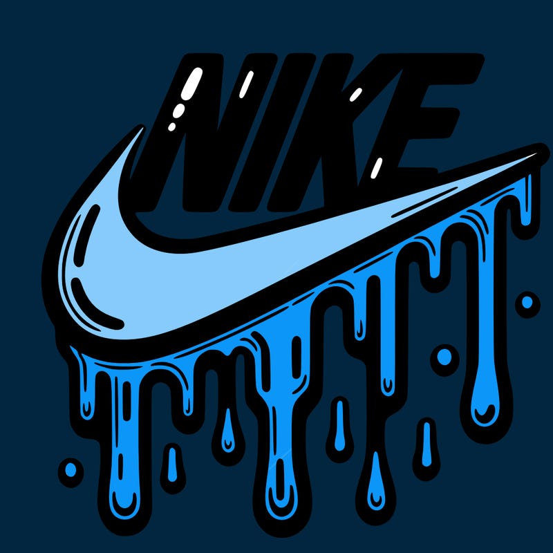 dripping nike logo