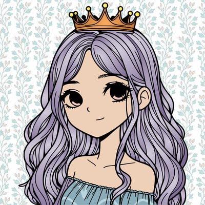 realistic girl with crown