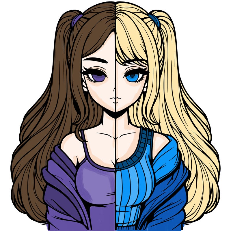 realistic girl split