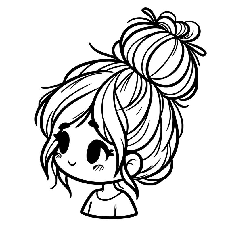 girl with messy bun