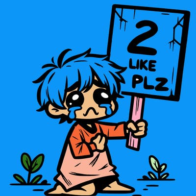 small poor toddler crying with sign that says 2 like plz