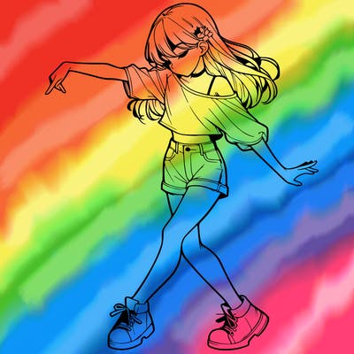 realistic girl danceing