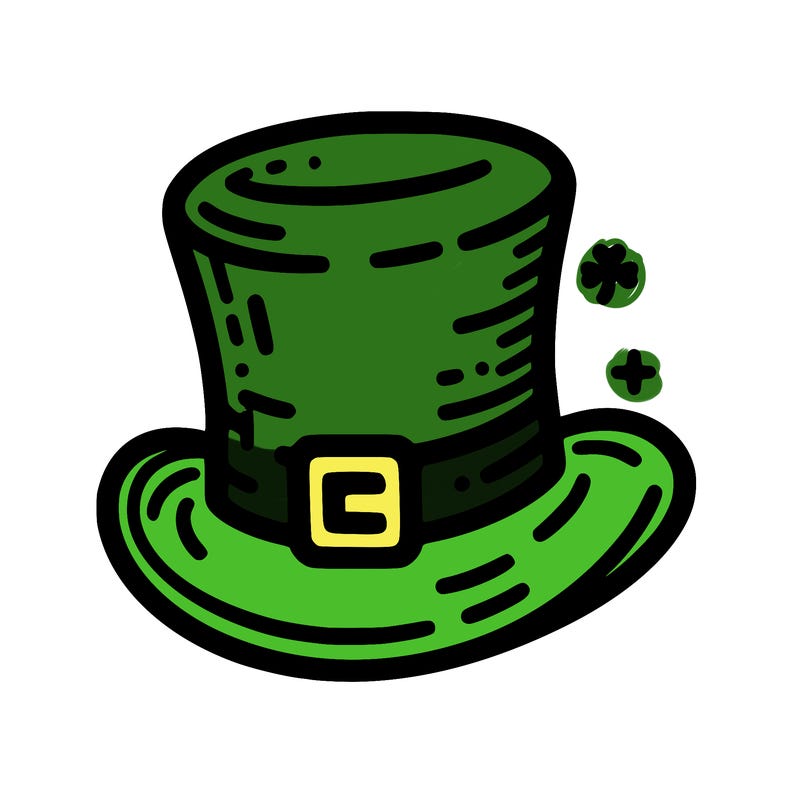 st patrick hat with thin lines