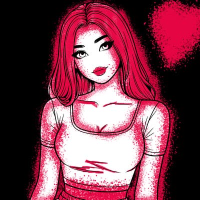 realistic girl with crop top