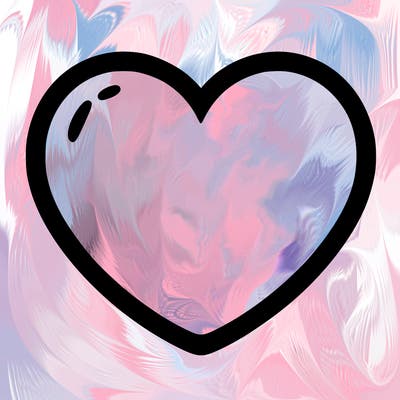 a blank heart