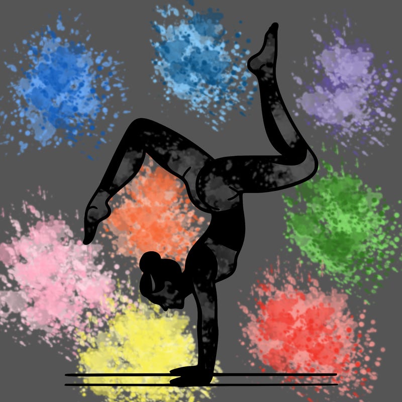 a woman doing a handstand