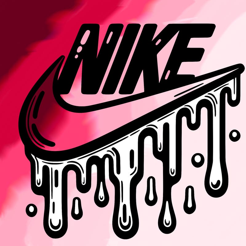 dripping nike logo