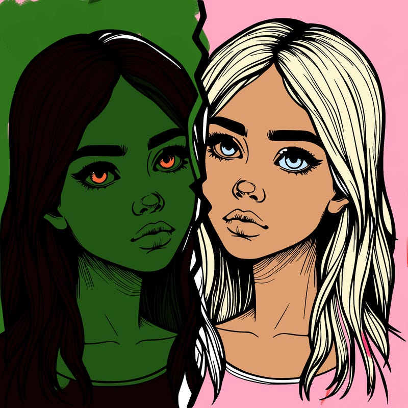 realistic girl split