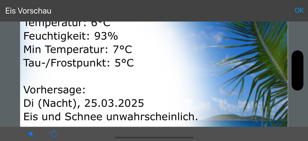 LCD Weather Display ice and frost preview screen