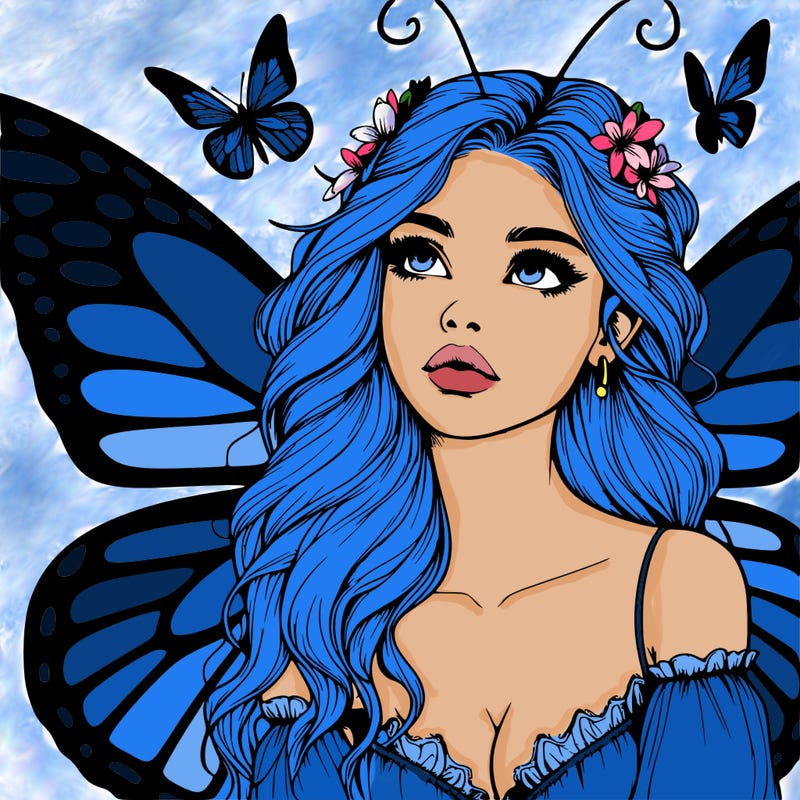 butterfly fairy realistic girl