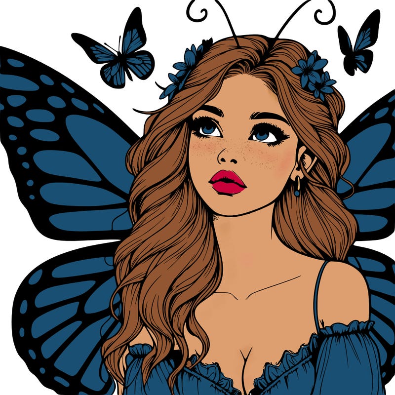 butterfly fairy realistic girl
