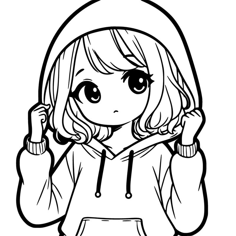 girl with hoodie