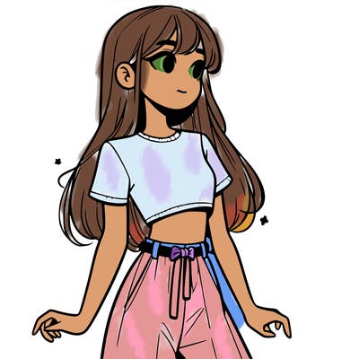 girl in a cute crop top