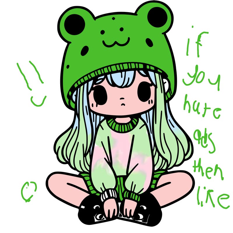 a girl wearing a frog hat and some frog socks