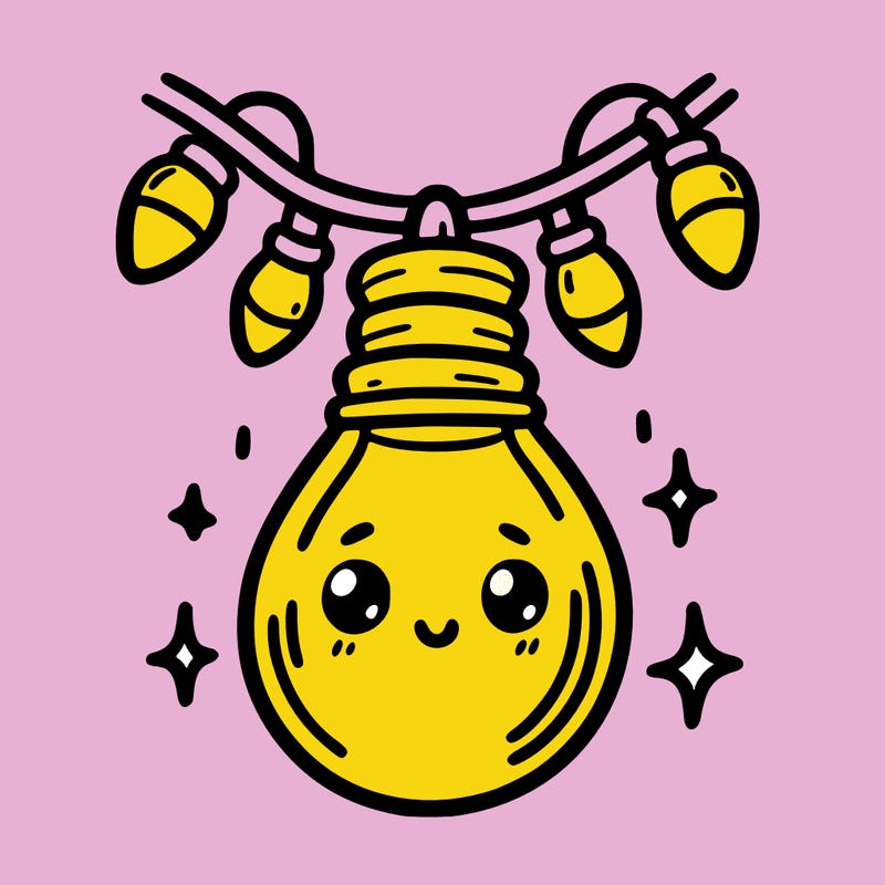 small bulb of a garland